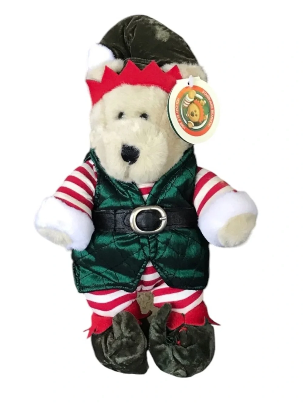 Starbucks Bearista Holiday Elf 2001 Plush Bear